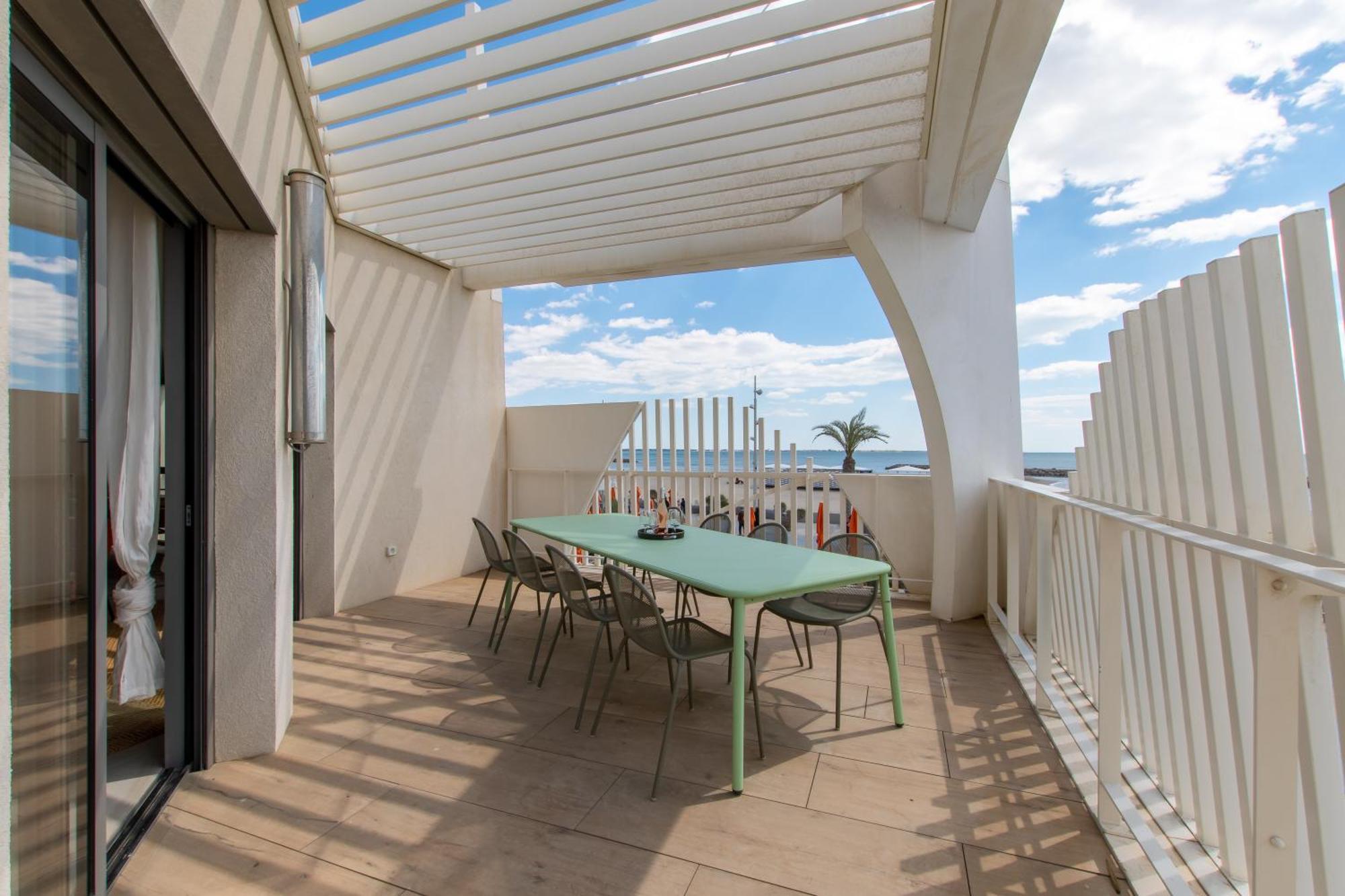 Le Majestic Residence Le Mind Vue Mer Exceptionnelle Grande Terrasse Privee Piscine Partagee Sur Le Toit Hyper Centre La Grande Motte Exteriér fotografie